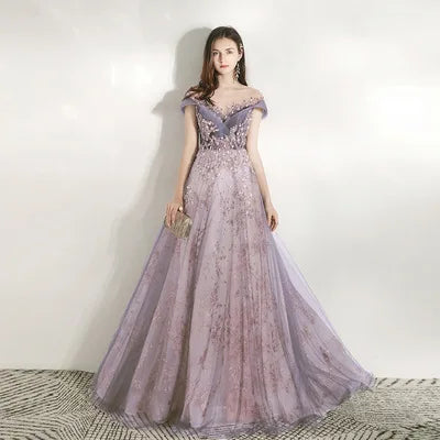 Hot Sale Hight Quality Luxury Evening Dress Beads Sequin V Neck Backless Crystal Party Prom Women Formal Dress