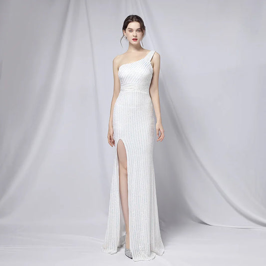 18699# Sexy Long Slimming Toast Bride Heavy Craft Beads Socialite Party Evening Dress