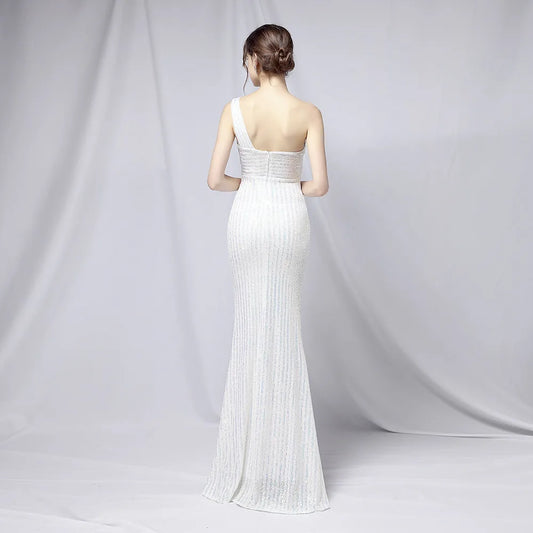 18699# Sexy Long Slimming Toast Bride Heavy Craft Beads Socialite Party Evening Dress