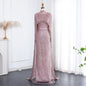 SharonSaid SS369A Dubai  Emerald Green Luxury Long Sleeves Muslim Evening Dress with Cape Women Wedding Special Occasion Gowns