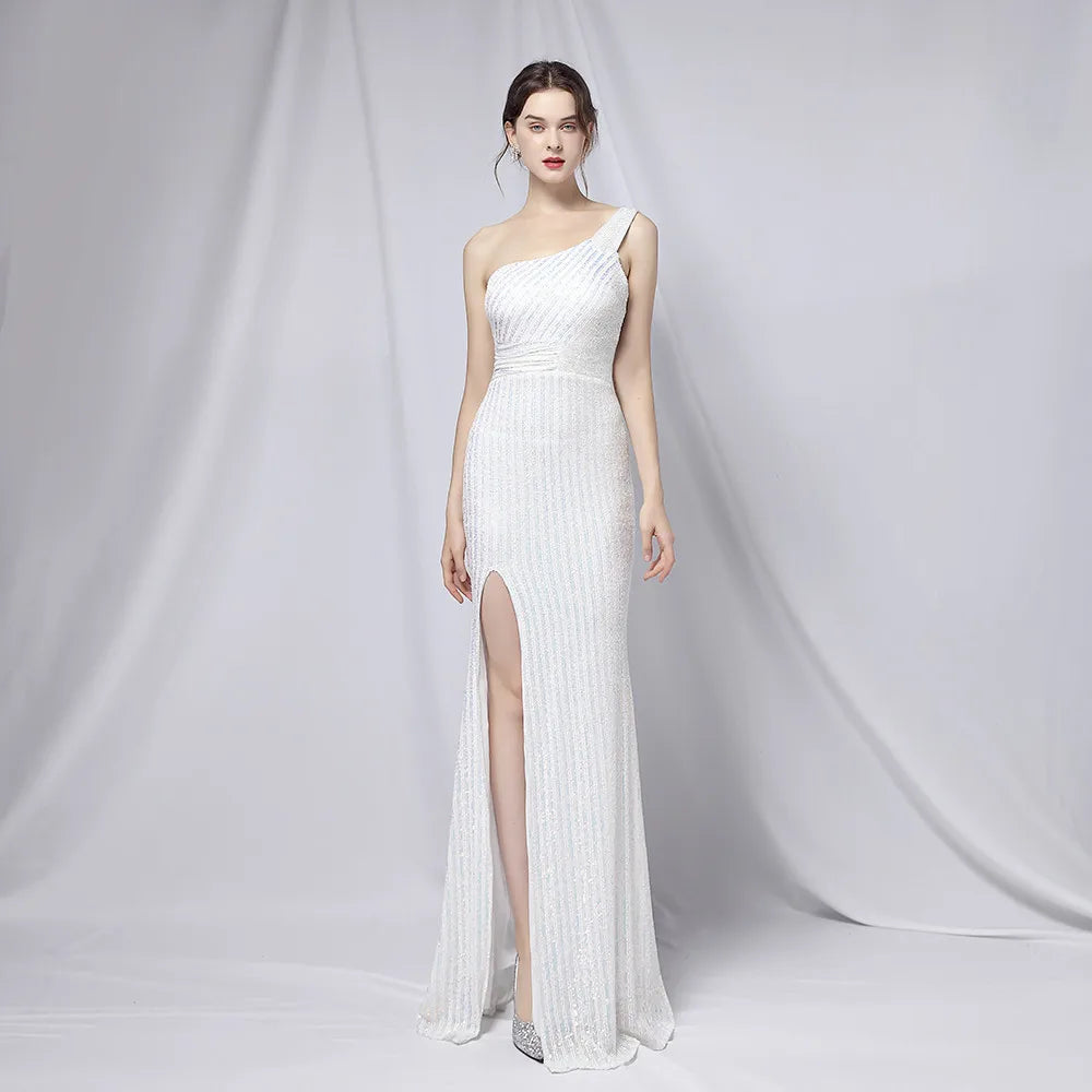 18699# Sexy Long Slimming Toast Bride Heavy Craft Beads Socialite Party Evening Dress