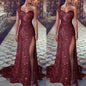 Big Sales Formal Party Long Evening Dress With Split Bridesmaid Gold Color Gowns Dresses
