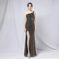 18699# Sexy Long Slimming Toast Bride Heavy Craft Beads Socialite Party Evening Dress