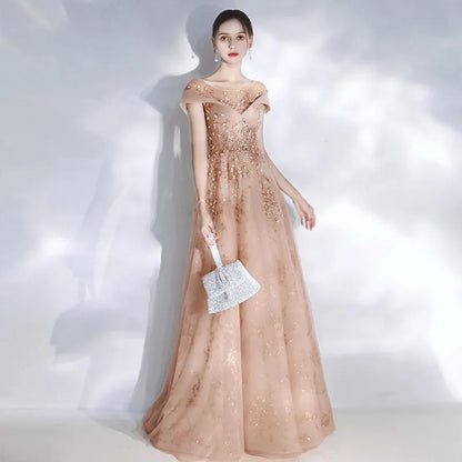Hot Sale Hight Quality Luxury Evening Dress Beads Sequin V Neck Backless Crystal Party Prom Women Formal Dress