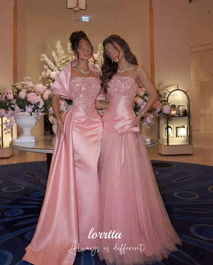 Lorrtta Customized pink Elegant Party Dresses birthday dress festa платье женское vestidos de fiesta Prom Dresses mermaid Dress