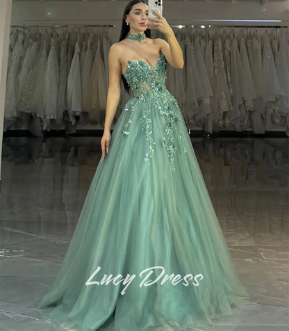 Lucy Customized Party Dress Long Dresses With Sleeves Wedding Dresses for Parties Special Occasion Dress Elegant Gowns Prom Gown