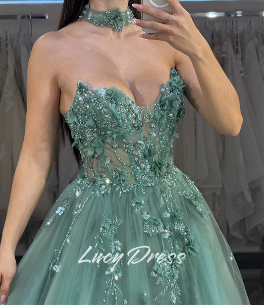 Lucy Customized Party Dress Long Dresses With Sleeves Wedding Dresses for Parties Special Occasion Dress Elegant Gowns Prom Gown