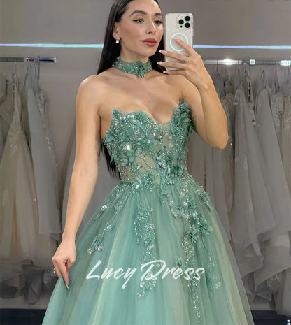Lucy Customized Party Dress Long Dresses With Sleeves Wedding Dresses for Parties Special Occasion Dress Elegant Gowns Prom Gown