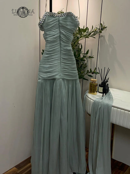Lumina Women's Evening Dresses Woman for Wedding Party Tulle Custom Made Line A Korean Popular Dress Ribbon Prom Dresses Luxury