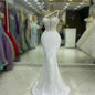 Customized Exquisite Evening Dresses Gorgeous Dazzling One Shoulder Backless Fishtail Gown Beading Long Dress Formal Party Gowns