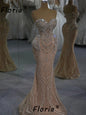 Elegant Crystal Beaded Mermaid Evening Dress Champagne Fully Beadings Prom Party Gowns Couture Cocktail Special Customized 2026