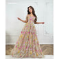 Lena Evening Dresses Woman Elegant Woman Dress Floral Lace Short Sleeved Customized A-line Luxury Women's Elegant Party Dress