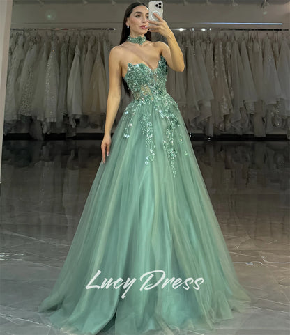 Lucy Customized Party Dress Long Dresses With Sleeves Wedding Dresses for Parties Special Occasion Dress Elegant Gowns Prom Gown