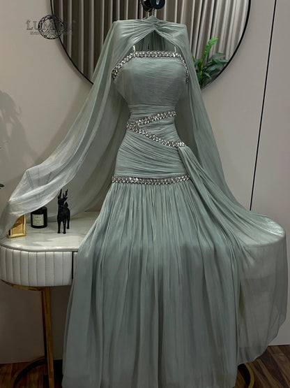 Lumina Women's Evening Dresses Woman for Wedding Party Tulle Custom Made Line A Korean Popular Dress Ribbon Prom Dresses Luxury