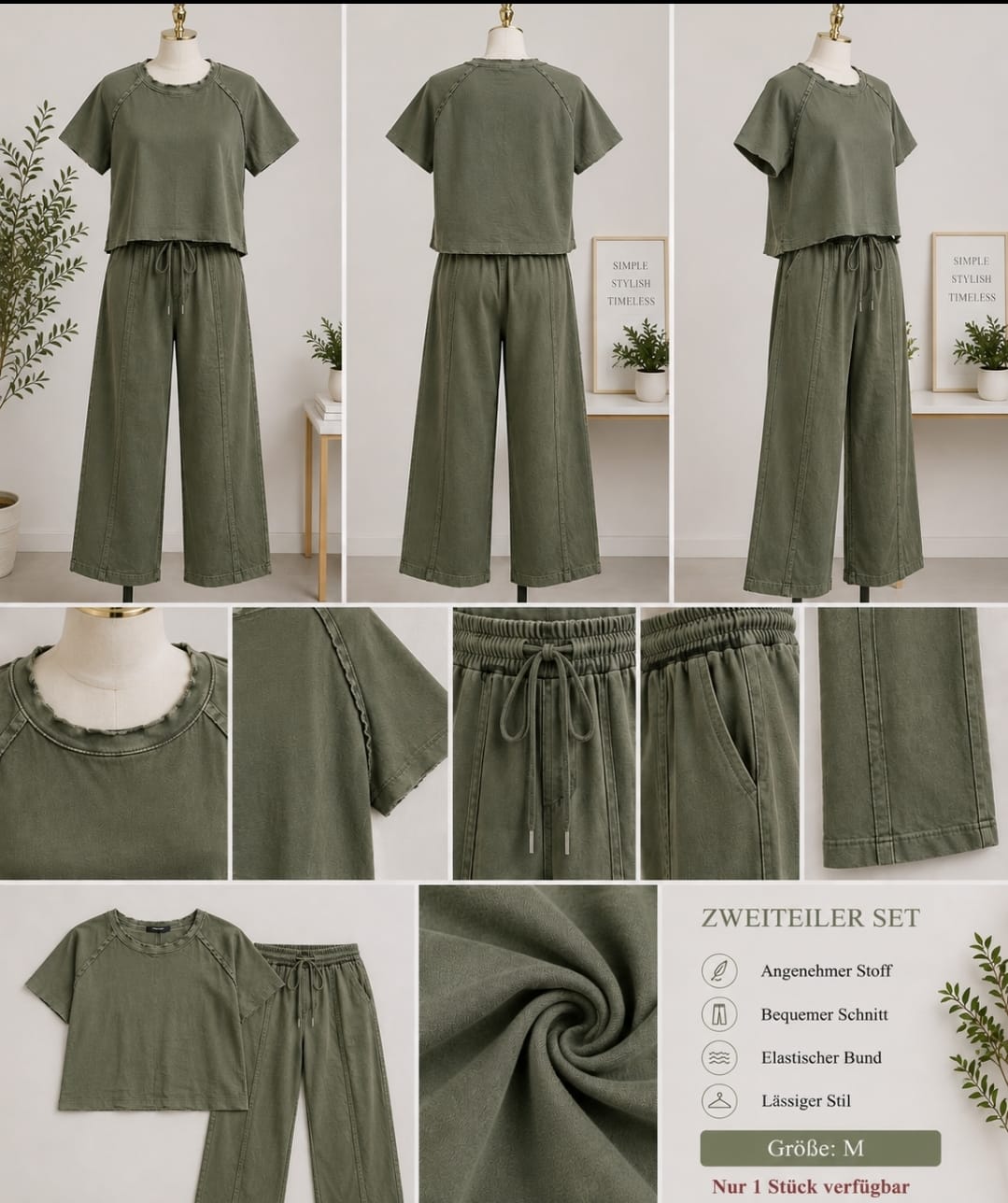Olivgrünes Damen-Zweiteiler-Set
ست دو تکه زنانه سبز زیتونی